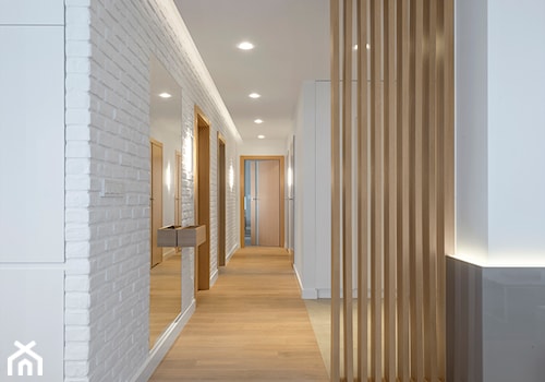 Mieszkanie 117m2 na Kabatach - Średni biały szary hol / przedpokój, styl nowoczesny - zdjęcie od 4ma projekt