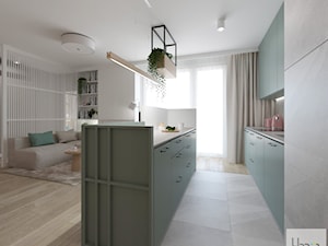 Mieszkanie 67 m2 na Młocinach - Kuchnia, styl nowoczesny - zdjęcie od 4ma projekt