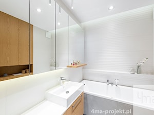 Mieszkanie 68m2 na Ochocie - Mała bez okna z lustrem z punktowym oświetleniem łazienka - zdjęcie od 4ma projekt
