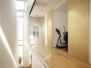 Dom 310 m2. - Duży biały hol / przedpokój, styl nowoczesny - zdjęcie od 4ma projekt