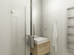Projekt mieszkania na Bielanach o pow. 51,5 m2. - Łazienka, styl nowoczesny - zdjęcie od 4ma projekt