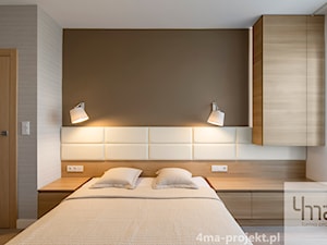 Mieszkanie 117m2 na Kabatach - Duża brązowa sypialnia, styl nowoczesny - zdjęcie od 4ma projekt