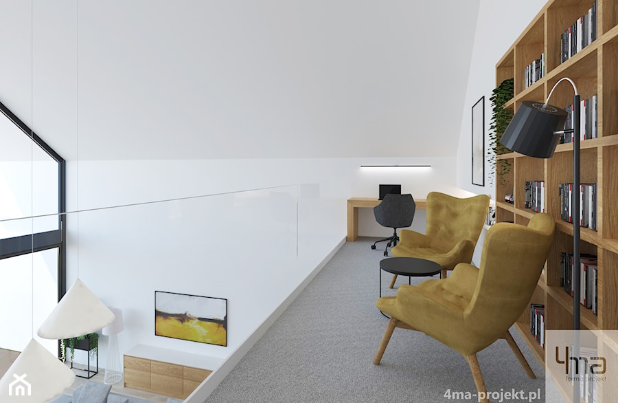 Dom pod Warszawą 500m2 - Salon, styl nowoczesny - zdjęcie od 4ma projekt