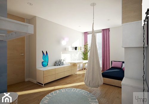 Dom 310 m2. - Duży szary pokój dziecka dla dziecka dla nastolatka dla chłopca dla dziewczynki, styl nowoczesny - zdjęcie od 4ma projekt
