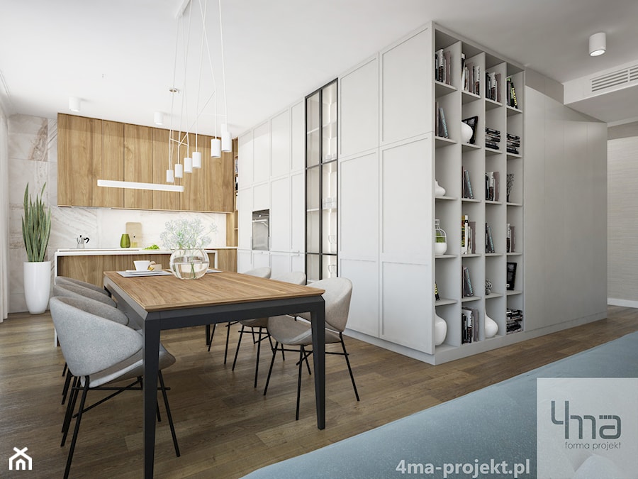 Mieszkanie 128 m2 - Gocławek - Jadalnia, styl nowoczesny - zdjęcie od 4ma projekt
