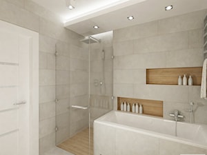 Średnia na poddaszu bez okna łazienka, styl nowoczesny - zdjęcie od 4ma projekt