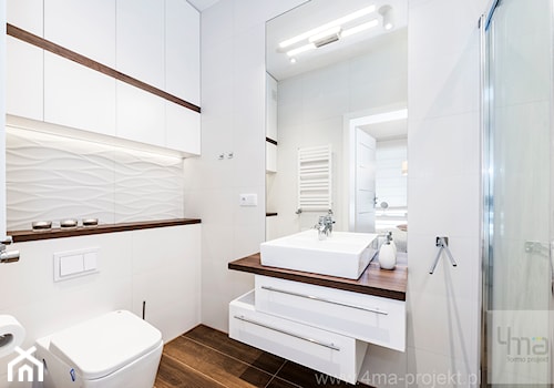 Dom w Łomiankach 135 m2. - Mała bez okna łazienka, styl nowoczesny - zdjęcie od 4ma projekt