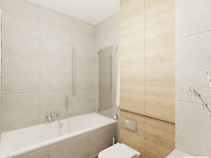 Projekt mieszkania 53 m2 na Żoliborzu - Mała bez okna łazienka, styl nowoczesny - zdjęcie od 4ma projekt