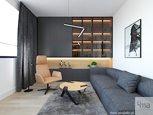 Dom pod Warszawą 500m2 - Biuro, styl nowoczesny - zdjęcie od 4ma projekt