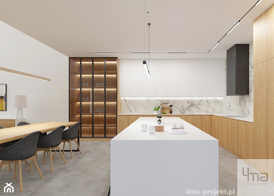 Dom pod Warszawą 500m2 - Kuchnia, styl nowoczesny - zdjęcie od 4ma projekt