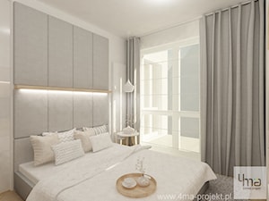 Projekt mieszkania w Pruszkowie - pow. 52,5 m2. - Mała sypialnia, styl nowoczesny - zdjęcie od 4ma projekt