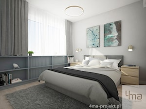 Mieszkanie 48,5 m2 - Średnia sypialnia, styl nowoczesny - zdjęcie od 4ma projekt
