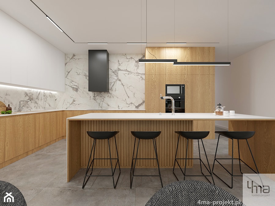 Dom pod Warszawą 500m2 - Kuchnia, styl nowoczesny - zdjęcie od 4ma projekt