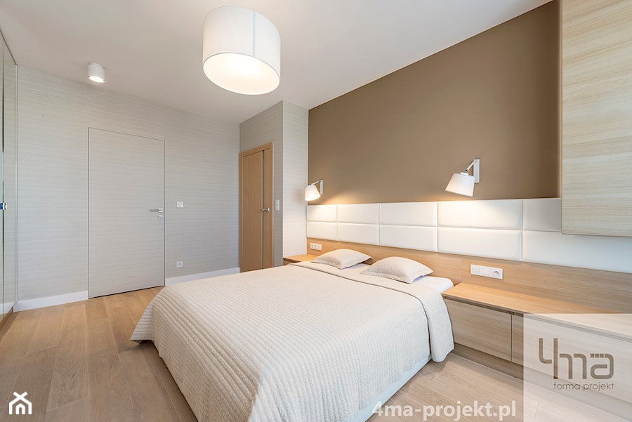Mieszkanie 117m2 na Kabatach - Średnia szara sypialnia, styl nowoczesny - zdjęcie od 4ma projekt