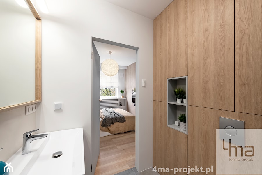 Mieszkanie 83 m2 - Wola - Łazienka, styl nowoczesny - zdjęcie od 4ma projekt