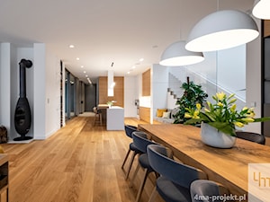 Dom 310 m2 - Salon, styl nowoczesny - zdjęcie od 4ma projekt