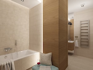 Projekt mieszkania 78 m2 na Woli. - Duża łazienka, styl nowoczesny - zdjęcie od 4ma projekt