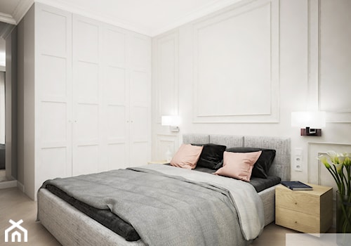 Klasycznie i ponadczasowo, 87m2 - Średnia szara sypialnia, styl tradycyjny - zdjęcie od 4ma projekt