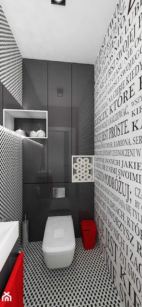 Mieszkanie 64 m2 z "loftowym" akcentem. - Łazienka, styl nowoczesny - zdjęcie od 4ma projekt - Homebook