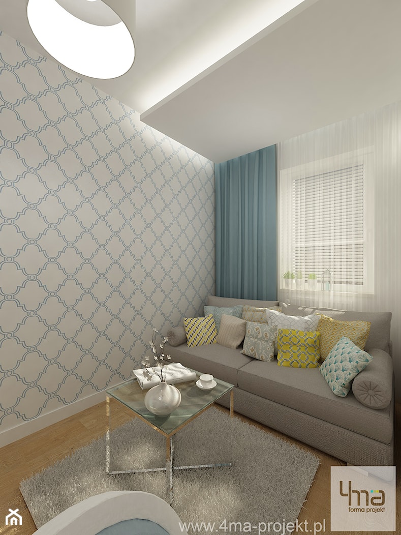 Projekt mieszkania 78 m2 na Woli. - Biuro, styl nowoczesny - zdjęcie od 4ma projekt - Homebook