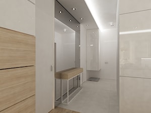 Projekt mieszkania w Pruszkowie - pow. 52,5 m2. - Średni biały hol / przedpokój, styl nowoczesny - zdjęcie od 4ma projekt