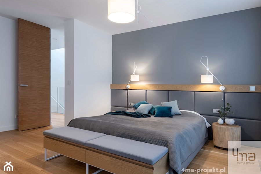 Dom 310 m2 - Sypialnia, styl nowoczesny - zdjęcie od 4ma projekt