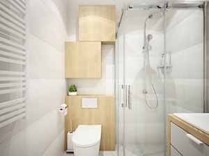 Mieszkanie 48,5 m2 - Mała bez okna z punktowym oświetleniem łazienka, styl nowoczesny - zdjęcie od 4ma projekt