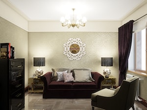 Średnie w osobnym pomieszczeniu z sofą beżowe biuro, styl glamour - zdjęcie od Gerasim Trubchik