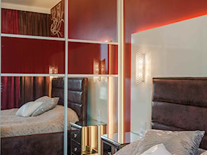 Bordowo brązowa sypialnia - Sypialnia, styl nowoczesny - zdjęcie od Carolineart