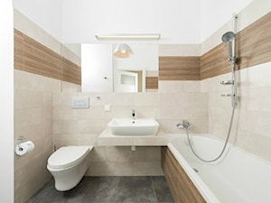 Dwupoziomowe mieszkanie w stylu nowoczesnym - Średnia bez okna łazienka, styl nowoczesny - zdjęcie od GALERIE VENIS