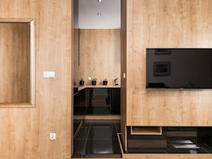 Nowoczesne mieszkanie z drewnem w roli głównej - Średnia zamknięta kuchnia w kształcie litery l, styl nowoczesny - zdjęcie od GALERIE VENIS