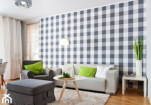 Nowoczesne mieszkanie z barwnymi akcentami - Mały szary salon, styl nowoczesny - zdjęcie od GALERIE VENIS