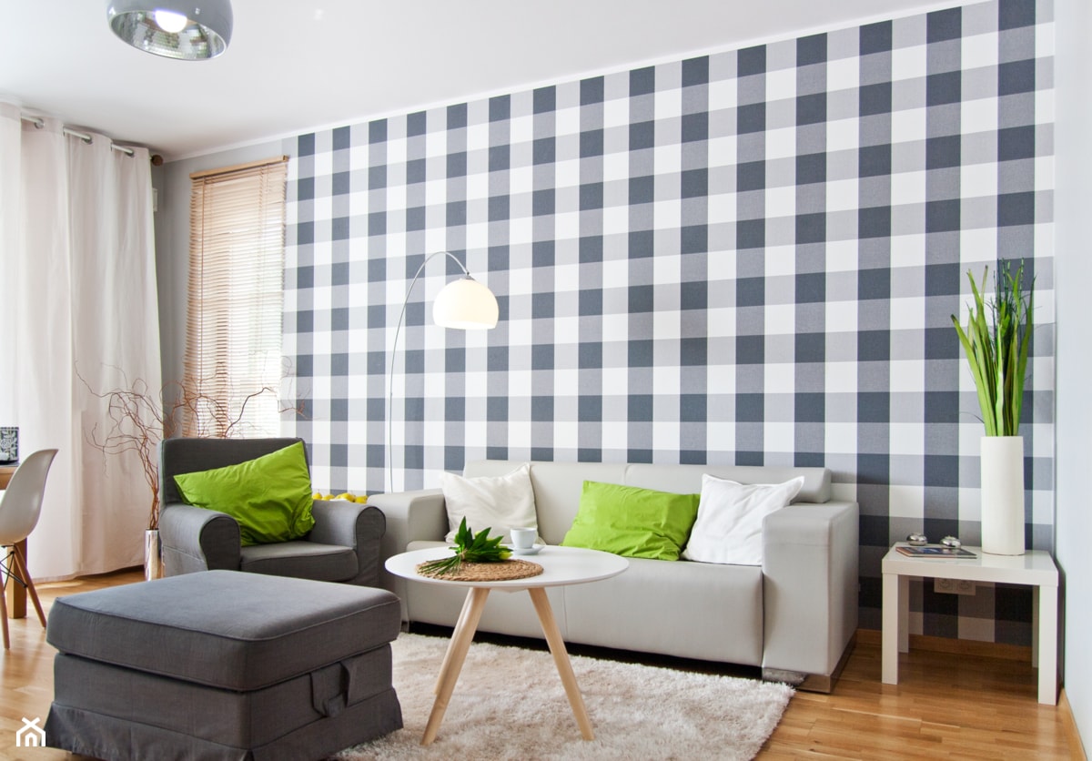 Nowoczesne mieszkanie z barwnymi akcentami - Mały szary salon, styl nowoczesny - zdjęcie od GALERIE VENIS - Homebook
