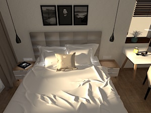 Sypialnia - Średnia szara sypialnia, styl nowoczesny - zdjęcie od Architekt Anna Maj