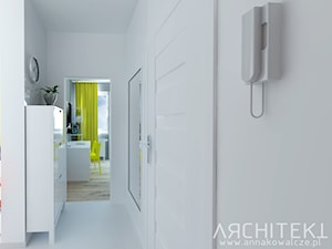 NOWOCZESNE MIESZKANIE W KATOWICACH - Średni biały hol / przedpokój, styl nowoczesny - zdjęcie od Architekt Anna Maj