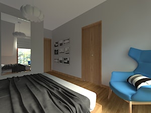 DOM W CHORZOWIE - Średnia szara sypialnia, styl nowoczesny - zdjęcie od Architekt Anna Maj