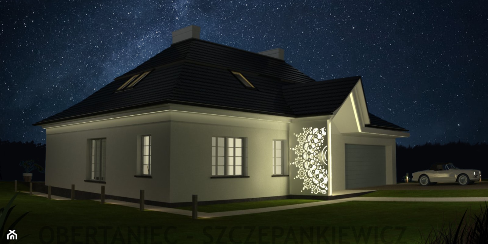 Dom we Wrocławiu sceneria nocna - zdjęcie od INWENSO ARCHITEKCI - Homebook