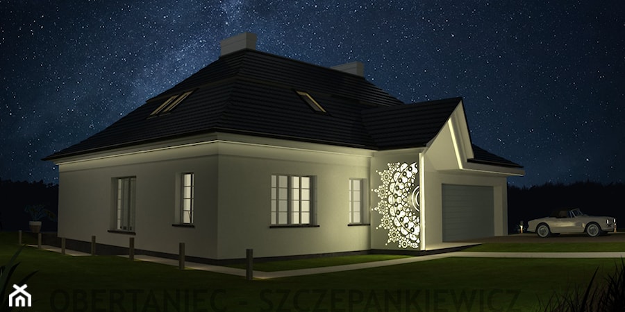 Dom we Wrocławiu sceneria nocna - zdjęcie od INWENSO ARCHITEKCI