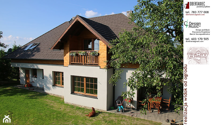 Dom w Trzebnicy - Średnie jednopiętrowe domy jednorodzinne murowane drewniane z czterospadowym dachem - zdjęcie od INWENSO ARCHITEKCI