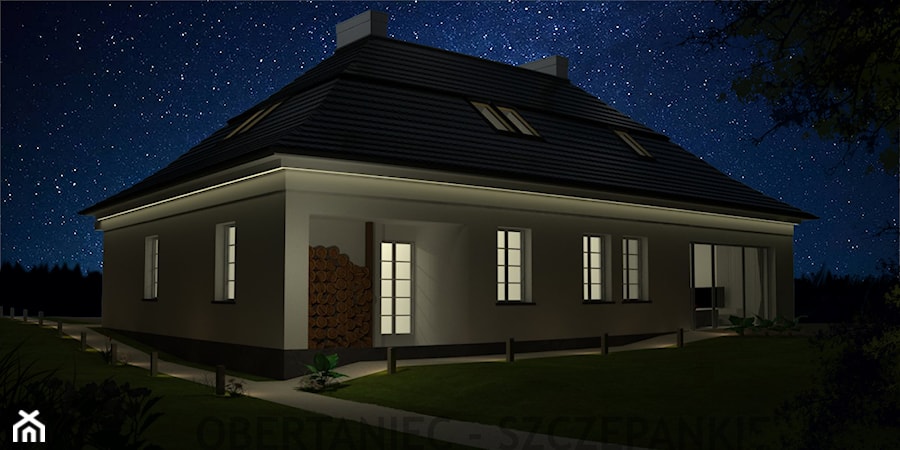 Dom we Wrocławiu sceneria nocna - zdjęcie od INWENSO ARCHITEKCI