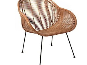 Krzesło rattanowe z metalowymi nogami HK Living - zdjęcie od Pufa Design