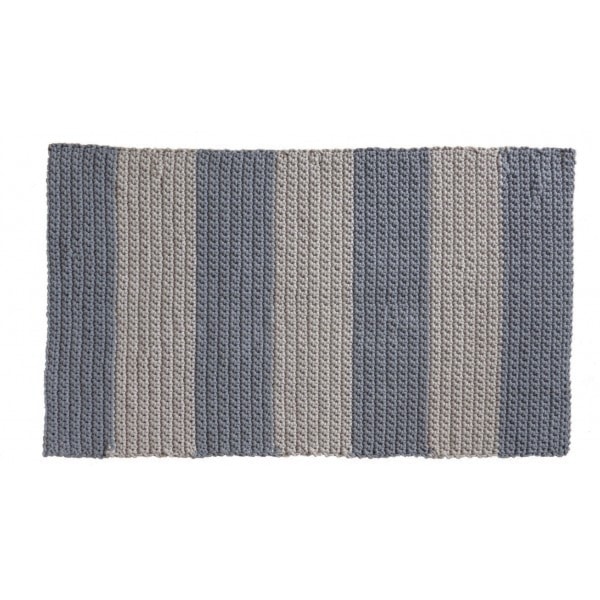Prostokątny dywan dziergany w pasy MOTARNIA - zdjęcie od Pufa Design - Homebook