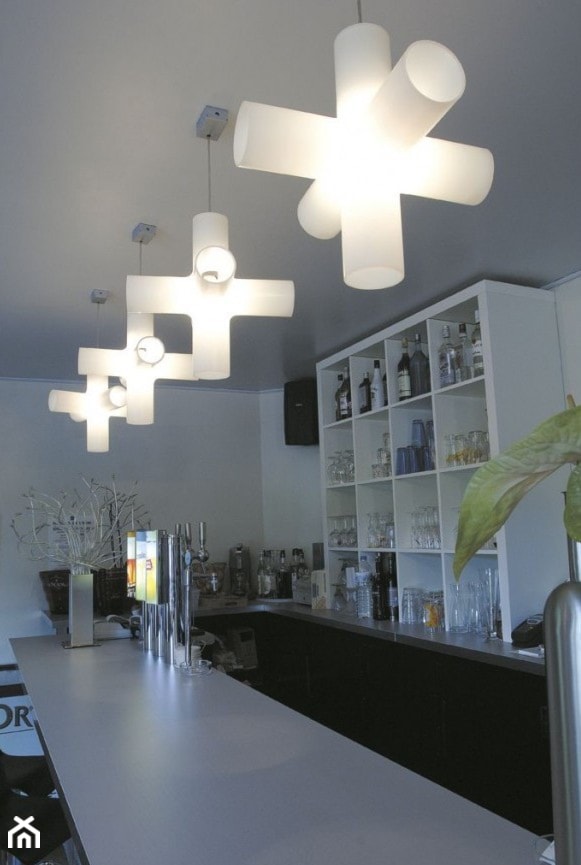 Lampa wisząca CROSSLIGHT Dark - kolor biały - zdjęcie od Pufa Design
