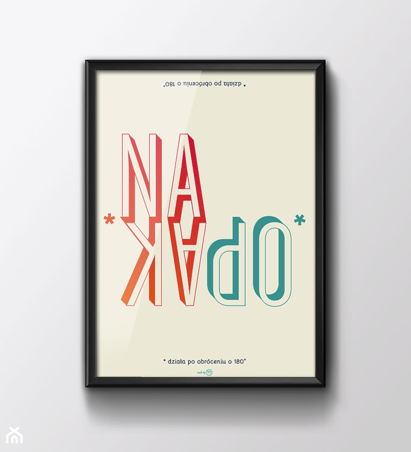 Plakat 'Na opak' - zdjęcie od Pufa Design