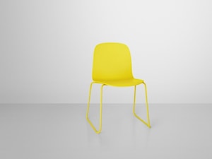 Krzesło drewniane na stalowych nogach VISU CHAIR Muuto - zdjęcie od Pufa Design