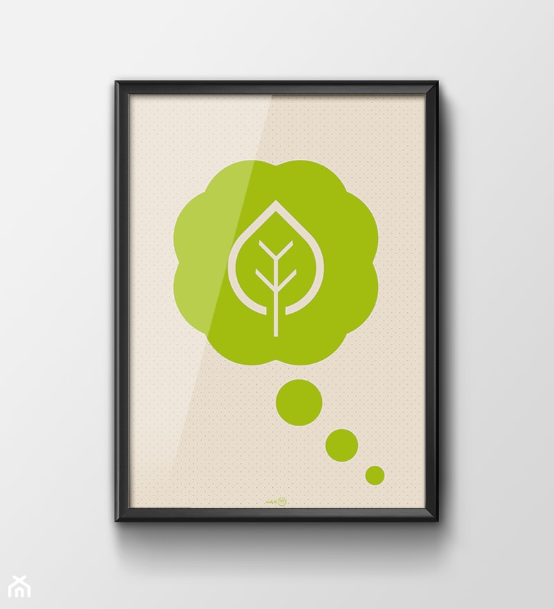 Plakat 'Think green' - zdjęcie od Pufa Design