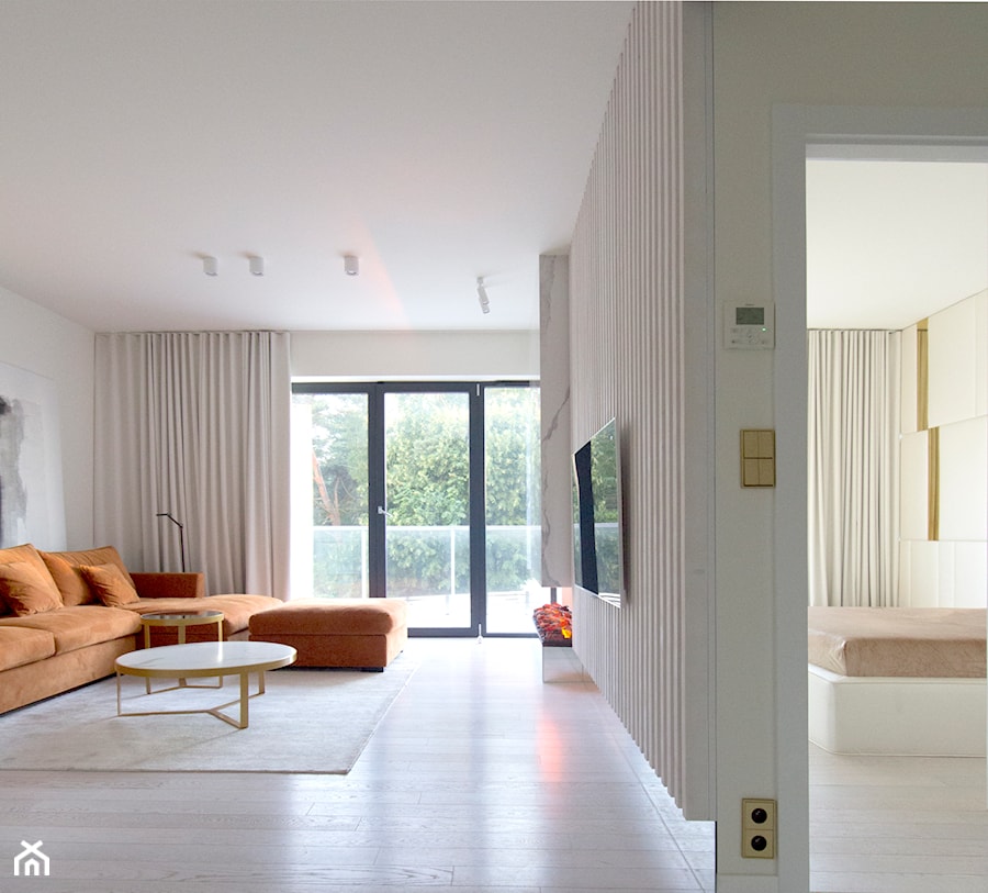apartament w Dune Mielno - Salon, styl nowoczesny - zdjęcie od Fabrykawnetrz