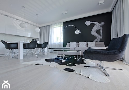 Apartament Olimpijski w Darłowie - Salon, styl nowoczesny - zdjęcie od Fabrykawnetrz