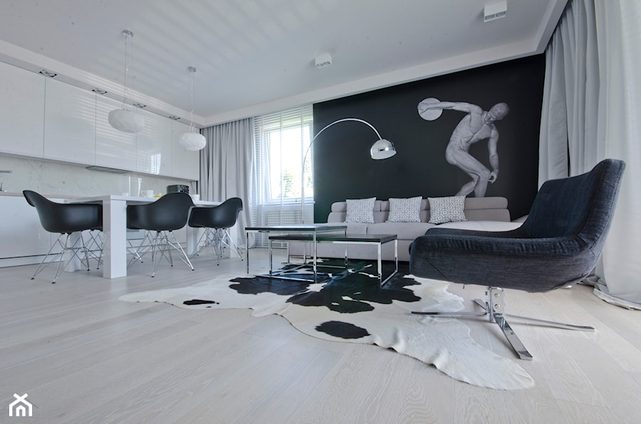 Apartament Olimpijski w Darłowie - Salon, styl nowoczesny - zdjęcie od Fabrykawnetrz