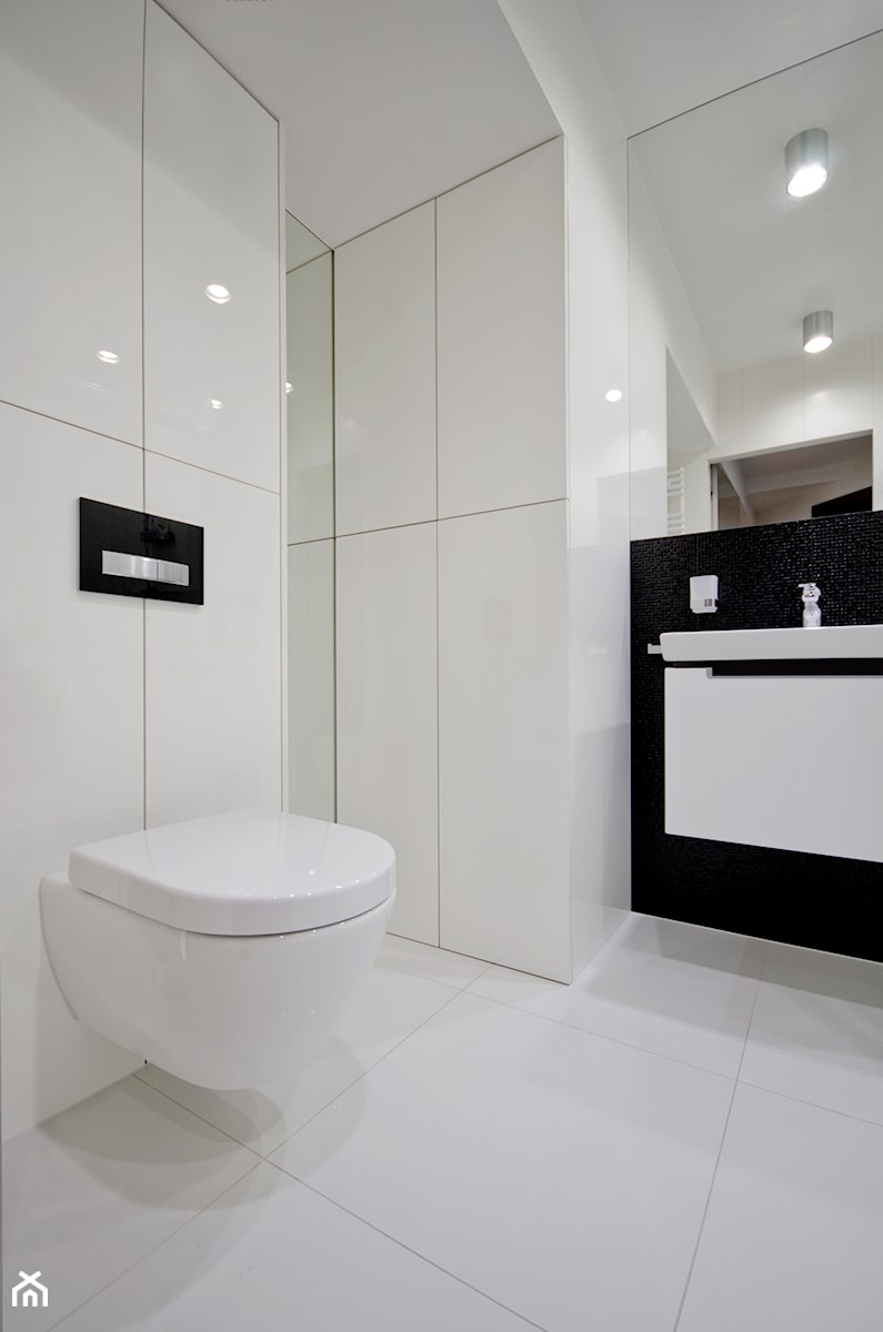 aranżacja wnętrz / projekt łazienki - Mała łazienka, styl minimalistyczny - zdjęcie od Fabrykawnetrz